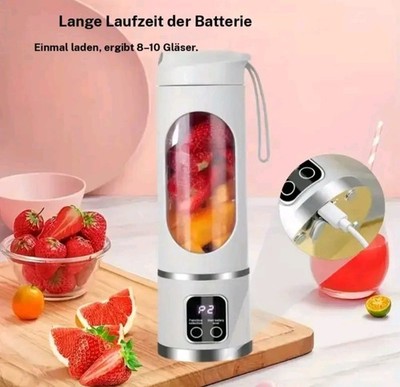 Portable 15.22 Oz USB Rechargeable Blender with LED Display, Durable Abs Materia