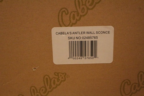 Set of 2 Cabela's Antler Wall Sconce Lamps with Shades Rustic 12x11 NEW IN BOX - Picture 7 of 7