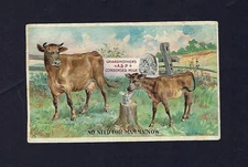 1880's Victorian Trade Card Great Atlantic Tea, Grandmother's A&P Condensed Milk