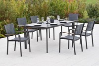 Mx GartenmöBel Paliano Set 7Tlg. TerrassenmöBel BalkonmöBel Gartengarnitur Tisch