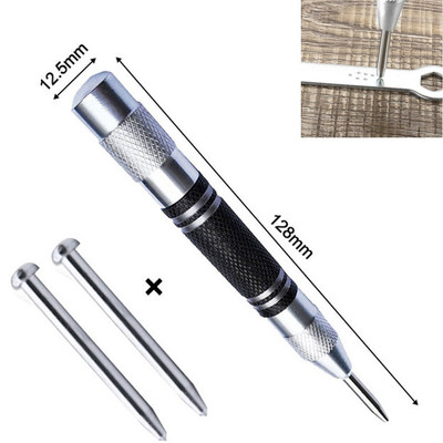 3*Automatic Center Punch Automatic Center Pin Mark Puncture Adjustable Marker DE