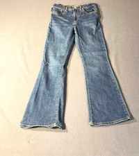 Levi  s 726 Flare Denim Jeans Blue Youth Girls 10 Good Condition 