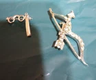 Vintage Costume Brooch of Cupid Arrow 2" & A Opera Glasses Brooch Pin1" Jewelry