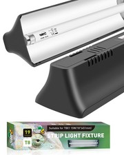T8 Reptile Light Fixture Combo Kit 15W New Upgrade , UVB Reptile Light Fixtu...
