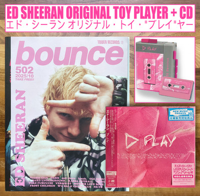 JAPAN BOUNCE MAG + PLAY CD WITH BONUSTRACK & ED SHEERAN ORIGINAL TOY PLAYER 2025