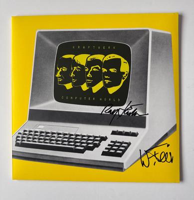 WOLFGANG FLUR & RALF HUTTER Signed Kraftwerk Computer World Vinyl-PROOF/COA