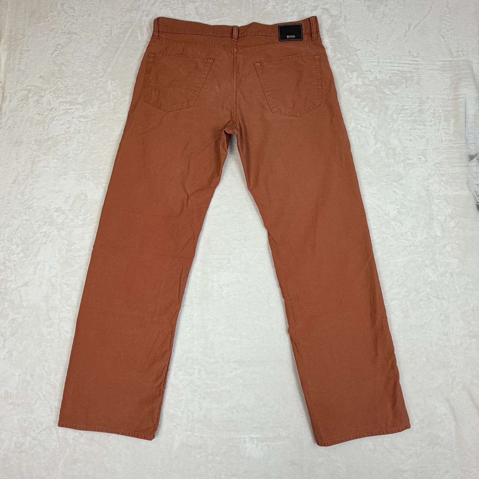 Hugo Boss Jeans Mens 36x30 Rust Orange Arkansas Straight Pockets Zip Mid Rise thumbnail 2