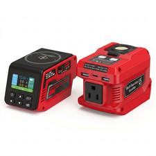 Portable Power Source Kit for Milwaukee 18V Battery AC DC Outlet 100W USB-C LED