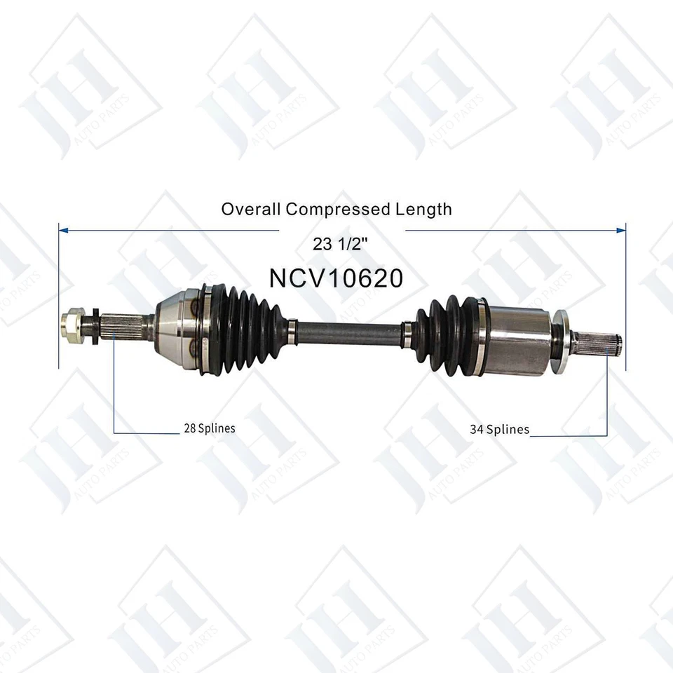 Eje delantero izquierdo OE para 2004 2005 2006 Suzuki Verona L6 2,5 L Foto 2 de 4
