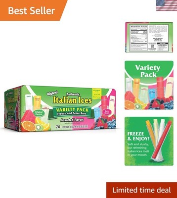 Authentic Italian Ices   70 Count of Guilt-Free Treats with Real Fruit Juice