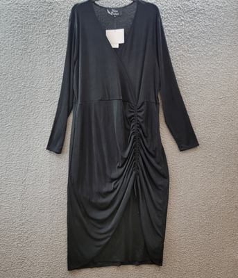 parker black dress Nina Trendy Plus Size Ruched Slinky Womens 3X V-Neck Pullover Venice by Enzoani |