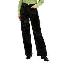 NWT Universal Thread Women's Sz 6/28 Relaxed Wide Leg Black Corduroy Jeans Pants