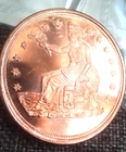 1 oz Trade Dollar copper round