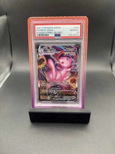 2021 Pokemon SWSH Fusion Strike Mew VMAX Secret #269 FA PSA 10 Gem Mint