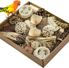 Natural Bird Toy Foraging Parrot Shredding Toys Box Conure Chewing Toys for Cock