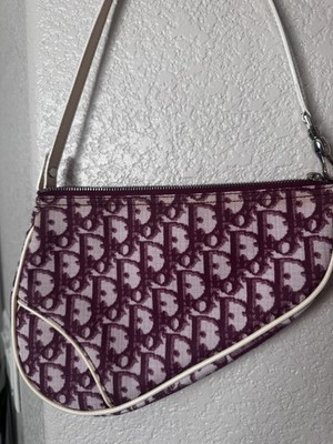 Christian Dior Trotter Saddle Bag Accessory Pouch Canvas Vintage Auth Pre-owned