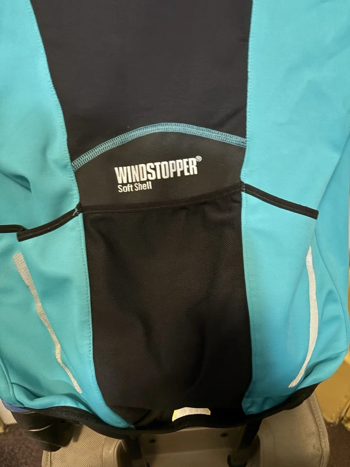 Gore 自行车穿骑行防风软壳反光夹克蓝色男式 M — 第 4/4 张图片