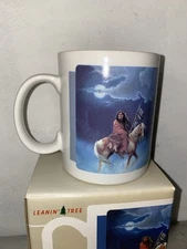 Leanin’ Tree Gift Mug Spirit Of The White Buffalo Horse Native Man New In Box #B