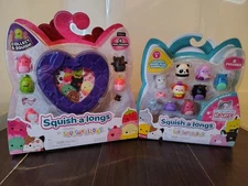 2 Squish-a-longs Sets -- 12 Mini Squish, Carrying Case, and Accessories