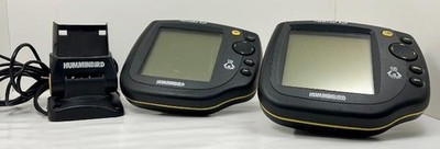 LOT OF 2: HUMMINBIRD FISHFINDER 525 MONITOR UNITS w/ MOUNT ~ *READ-UNTESTED*