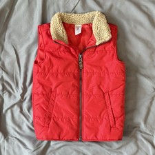 Carters Red Puffy Vest Size 3T Toddler Boy Girl Fall Winter Baby Toddler