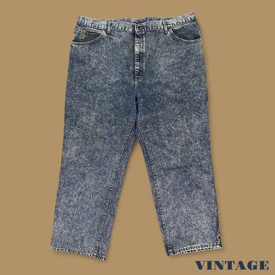Lee Acid Wash Vintage Straight Jeans Blau W44 L30