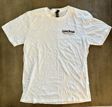 Captain Morgan Original Spiced Rum White Very Imp Tee Shirt Larg Cotton Rn90836