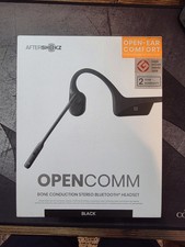 SHOKZ OPENCOMM C102 Bone Conduction Bluetooth Headset w/ Boom Mic Black