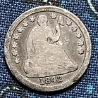 1842 Seated Liberty Half Dime 90% Silver Coin Better Date #9