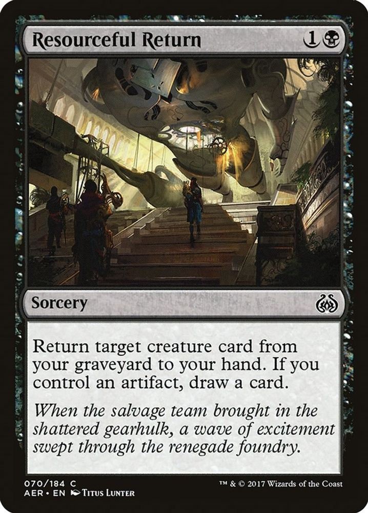 2017 Magic: The Gathering Aether Revolt - Resourceful Return (#70, C, Near Mint)