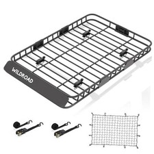 Rooftop Cargo Carrier Combo 64" x 39" x 4" Roof Rack Cargo Basket with