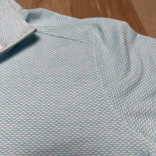 Pullover Columbia Golf Para Hombres L Omni Wick Rythm 1/4 Cremallera Azul Blanco Cadena Completa - Imagen 5 de 8