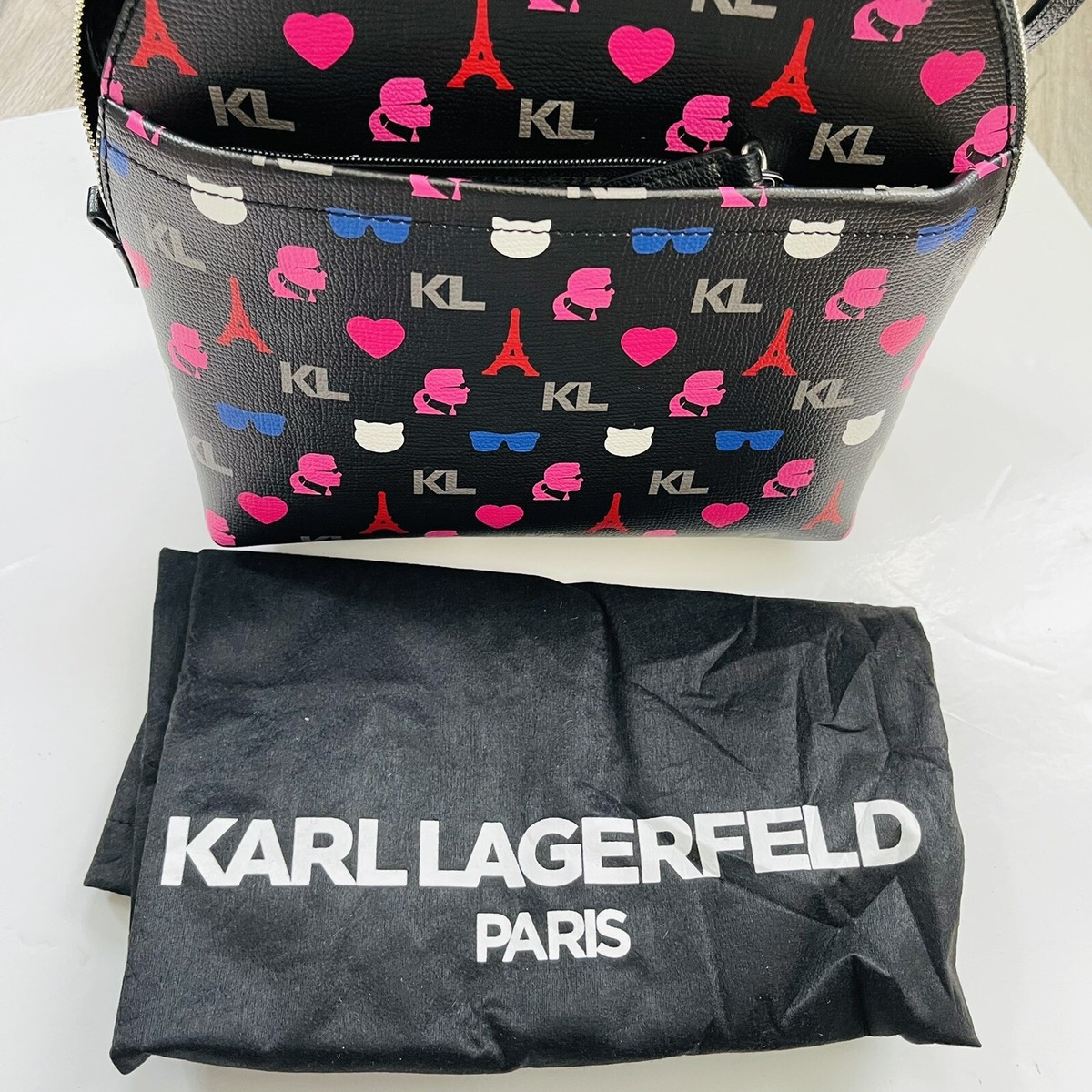 NWT Karl Lagerfeld Paris White/Pink Multi Maybelle Backpack Bag Handbag NWT Karl Lagerfeld Paris Maybelle Backpack | Mercari main image 2
