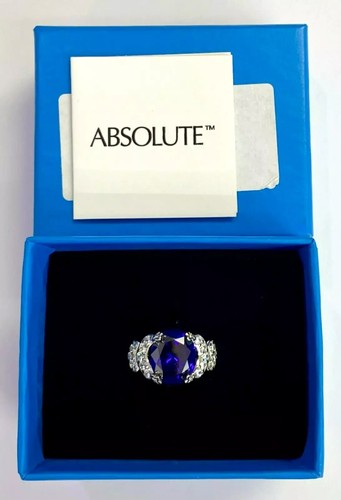 HSN Absolute Sterling 2.00cttw Simulated Tanzanite & Cubic Zirconia Ring Size 6 - Picture 12 of 15
