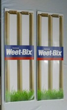  BW.  PAIR OF FULL SIZE WEETBIX SANITARIUM CRICKET STUMP STICKERS