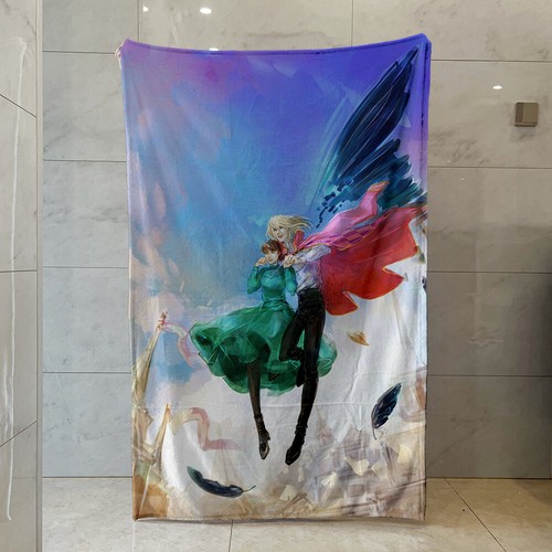 Howl’s Moving Castle Lightweight Warm Fleece Blanket 200g Cotton/300g Cotton - Picture 47 of 54