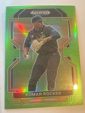 2022 Prizm Draft Picks Baseball Base Lime Green #PDP3 Kumar Rocker /75