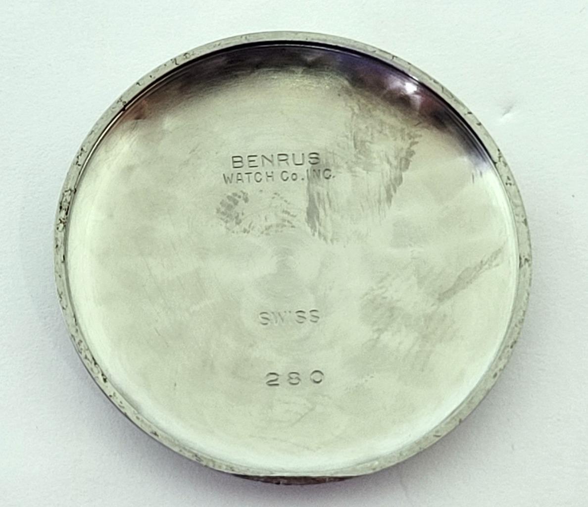 Vintage Mens S/Steel BENRUS Sky Chief Winding Chronograph Watch