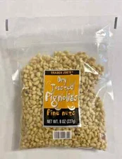 2 Packs of New Trader Joe's Dry Toasted Pignolias Pine Nuts 8oz Each