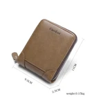 Portefeuille homme en cuir PU marron de qualité suprême