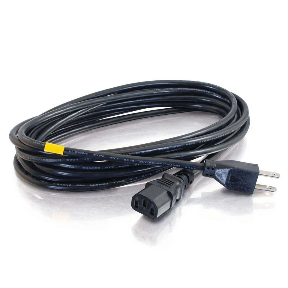 16 AWG Universal Power Cord (NEMA 5-15P to IEC320C13)-[2ft (0.6m-8ft (2.4m)]-C2G - Image 2 of 4