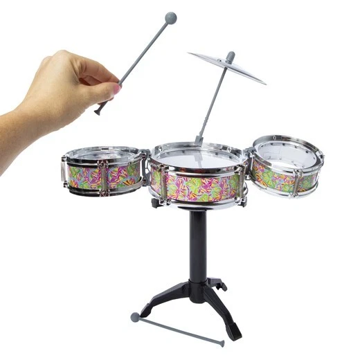 Drum Set Desktop Drum Set Music Toy Set Pretend Play Gift Set Assorted Colors
