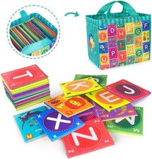 Teytoy Baby Soft Alphabet Flash Cards, 26-Piece ABC Learning Set for Infants