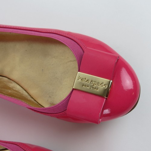 Kate Spade Tock bow flats, barbie pink, patent leather, ballet, size 8.5 - Picture 4 of 9