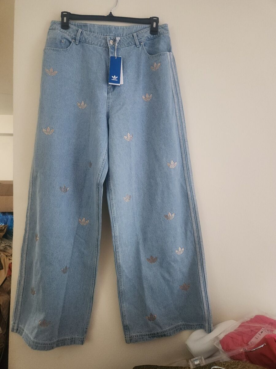 Adidas Denim Rhinestones Pants CoverEd In Rhinestones Adidas Denim Rhinestones Pants CoverEd In Rhinestones
