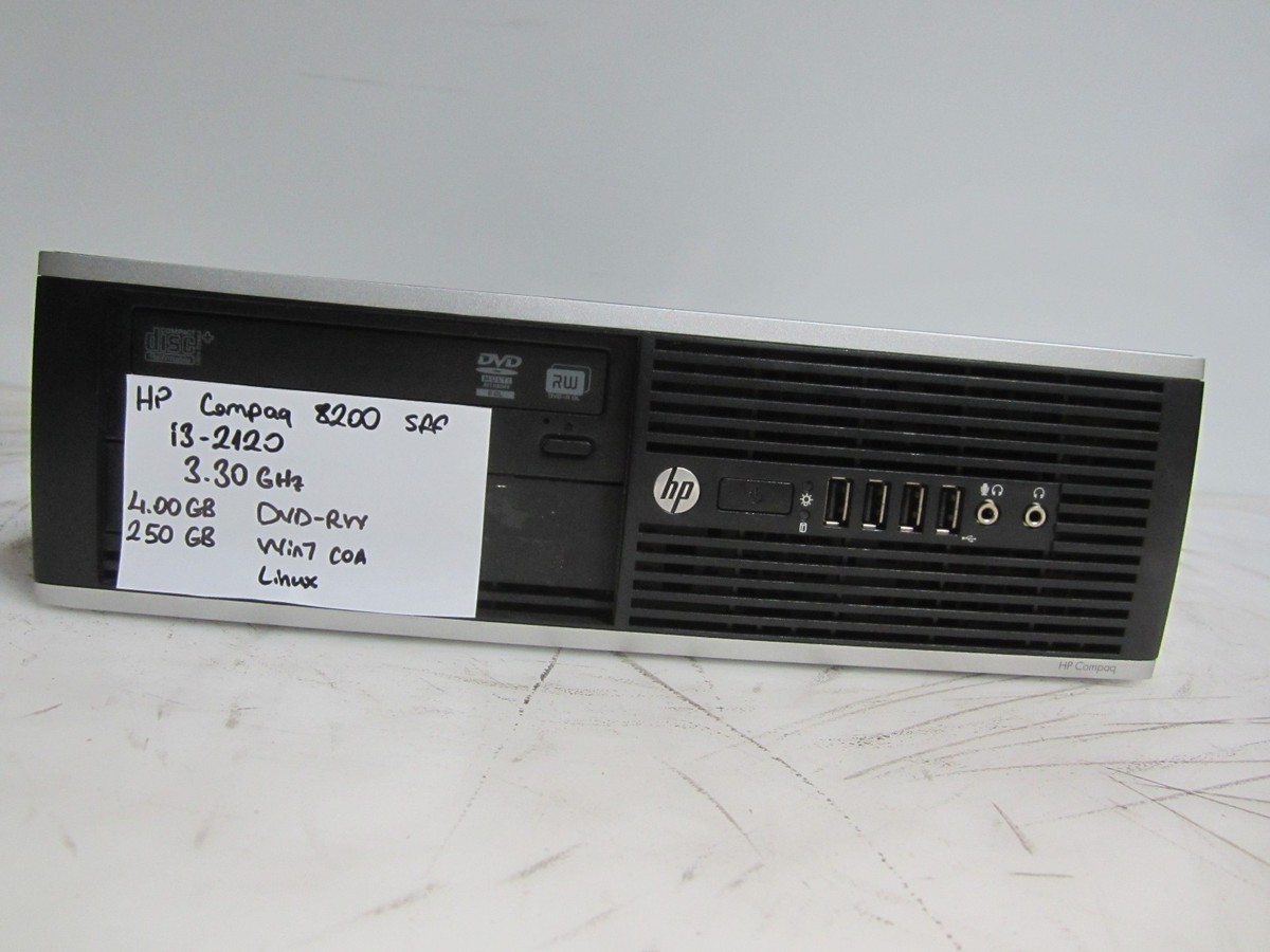 HP Compaq 8200 SFF Intel Core i3-2120 3.30Ghz 4GB 250GB DVD/RW Linux | eBay