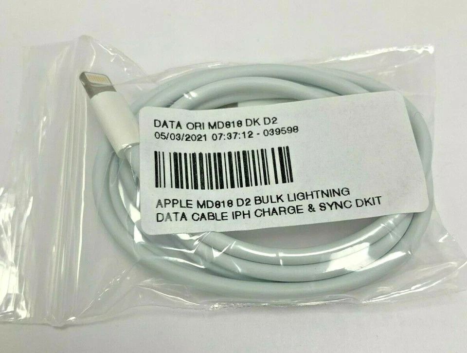 Official Apple USB to Lightning Charging Cable Lead (MXLY2ZM/A) For 14 13 12 11 - Image 3 of 4