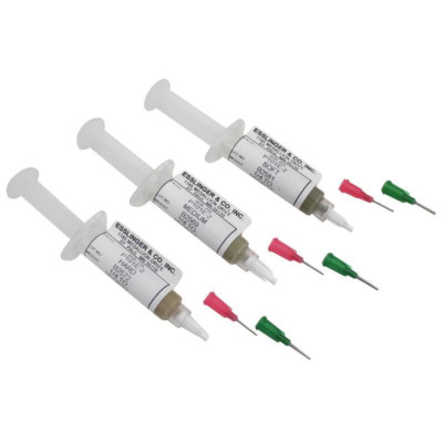 SILVER SOLDER PASTE SYRINGE EXTRA EASY, SOFT, MEDIUM, HARD 5CC 1/4 TROY OUNCE