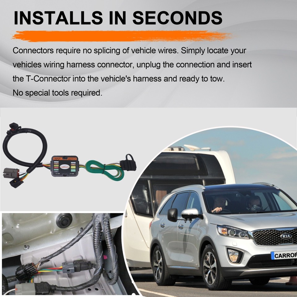 For Hyundai And Kia Vehicle 4 Way Flat Trailer Hitch Wiring Harness 