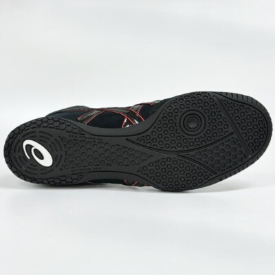ASICS Wrestling Shoes 1083A001 Black x black red Ⅱ Successor to